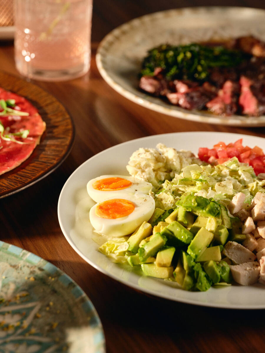 Chopped Cobb salad from Hearthstone Kitchen & Cellar in the west of the Las Vegas Valley, on Ja ...