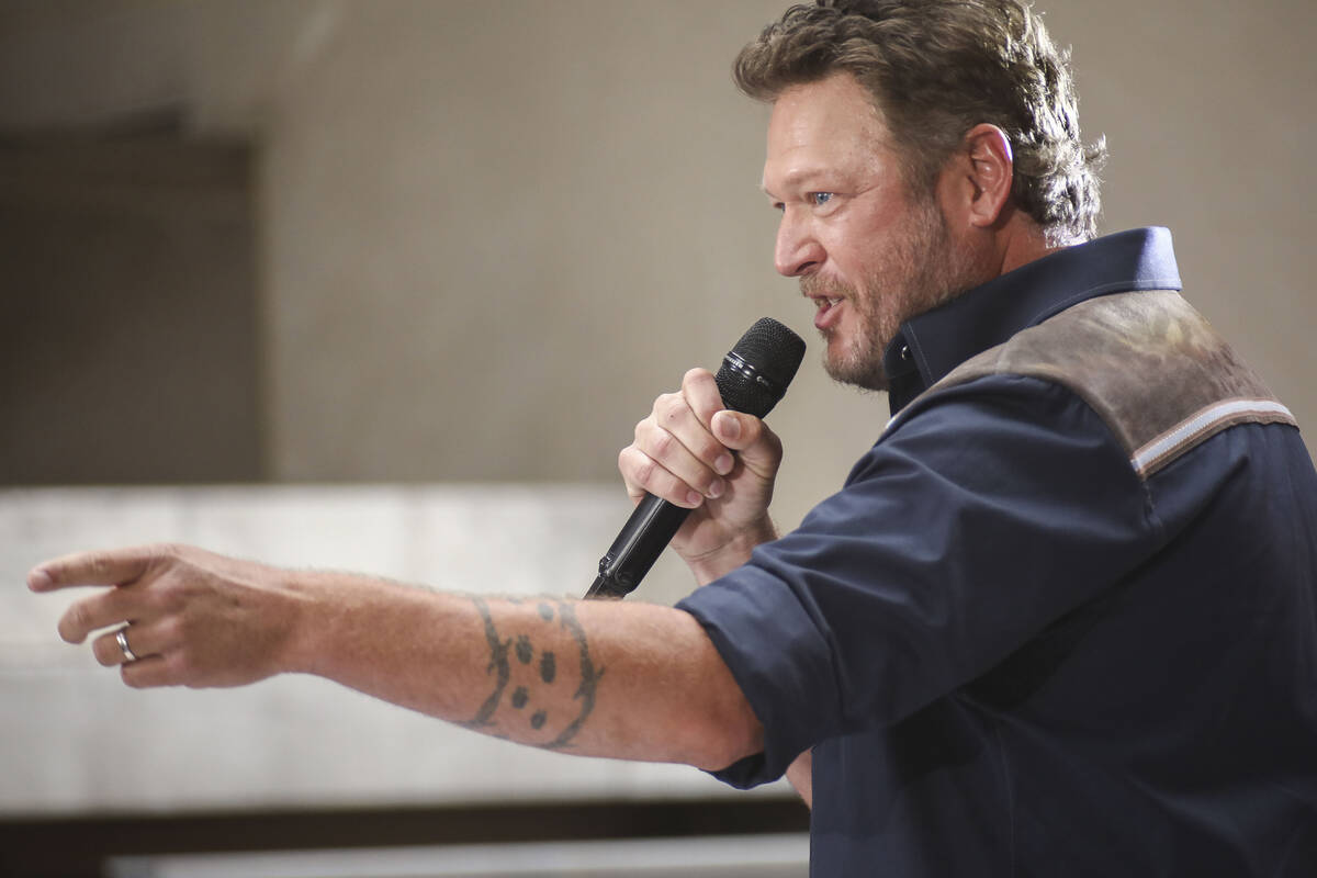 Singer Blake Shelton performs on NBC's Today show at Rockefeller Plaza on Tuesday, May 13, ...