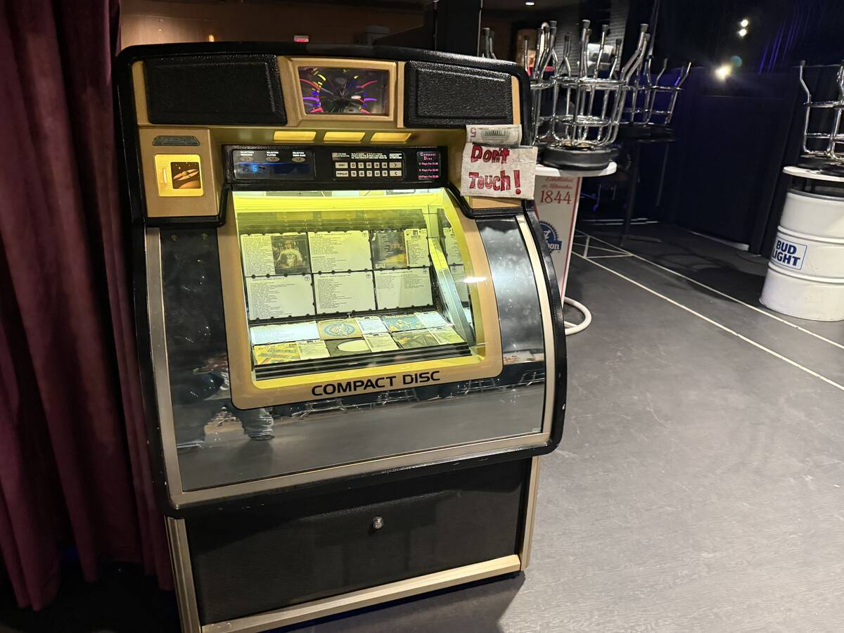 The jukebox from the original Hogs & Heifers on 3rd Street is shown at Hogs & Heifers Outpost o ...