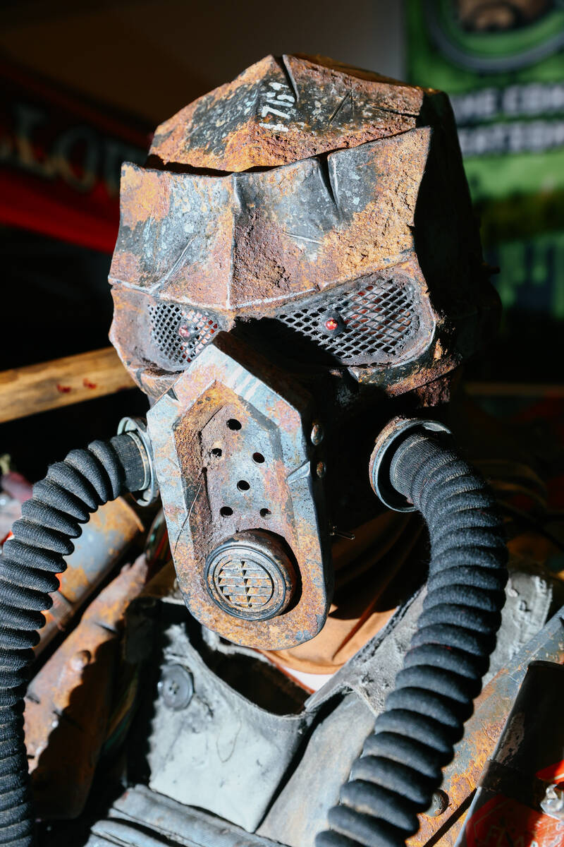 Executioner, played by Ethan Tuck, poses for a portrait during Days of the Dead Las Vegas on Fr ...