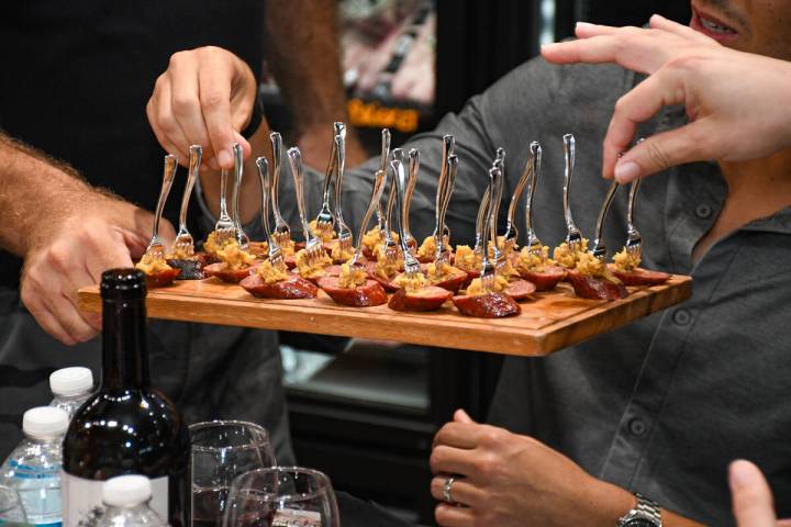Passed Bites at a Red Meat Lovers Club event. The club, based in South Florida, combines meat-f ...