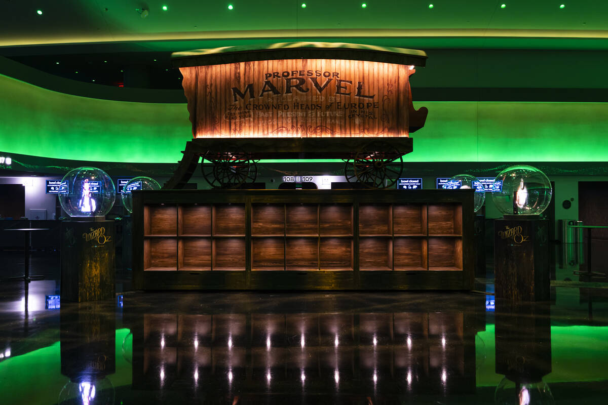 The caravan is seen by the atrium at Sphere for "The Wizard of Oz" experience on Thur ...