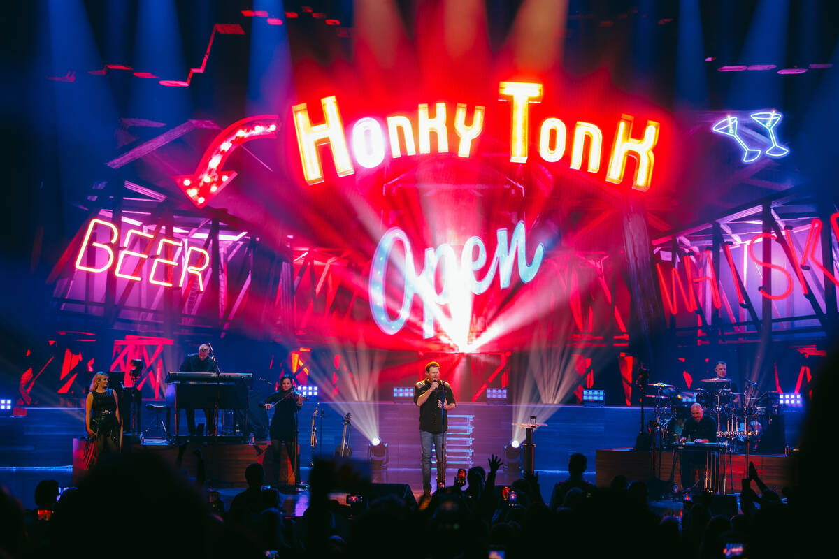 Blake Shelton performs on the opening night of his six-show residency at the Colosseum at Caesa ...