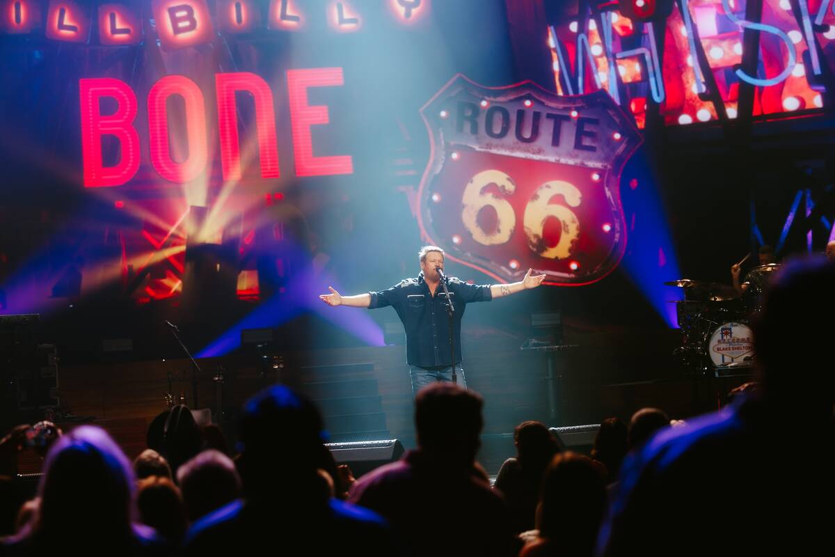 Blake Shelton opens the second run of his residency production at the Colosseum at Caesars Pala ...