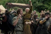 Peter Claffey and Dexter Sol Ansell in a scene from "A Knight of the Seven Kingdoms." ...