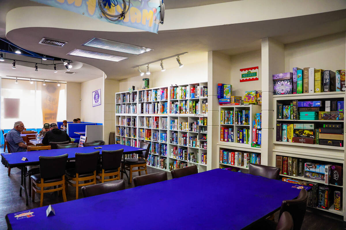 The interior of Meeplevile Board Game Cafe in Las Vegas. (Madeline Carter/Las Vegas Review-Journal)