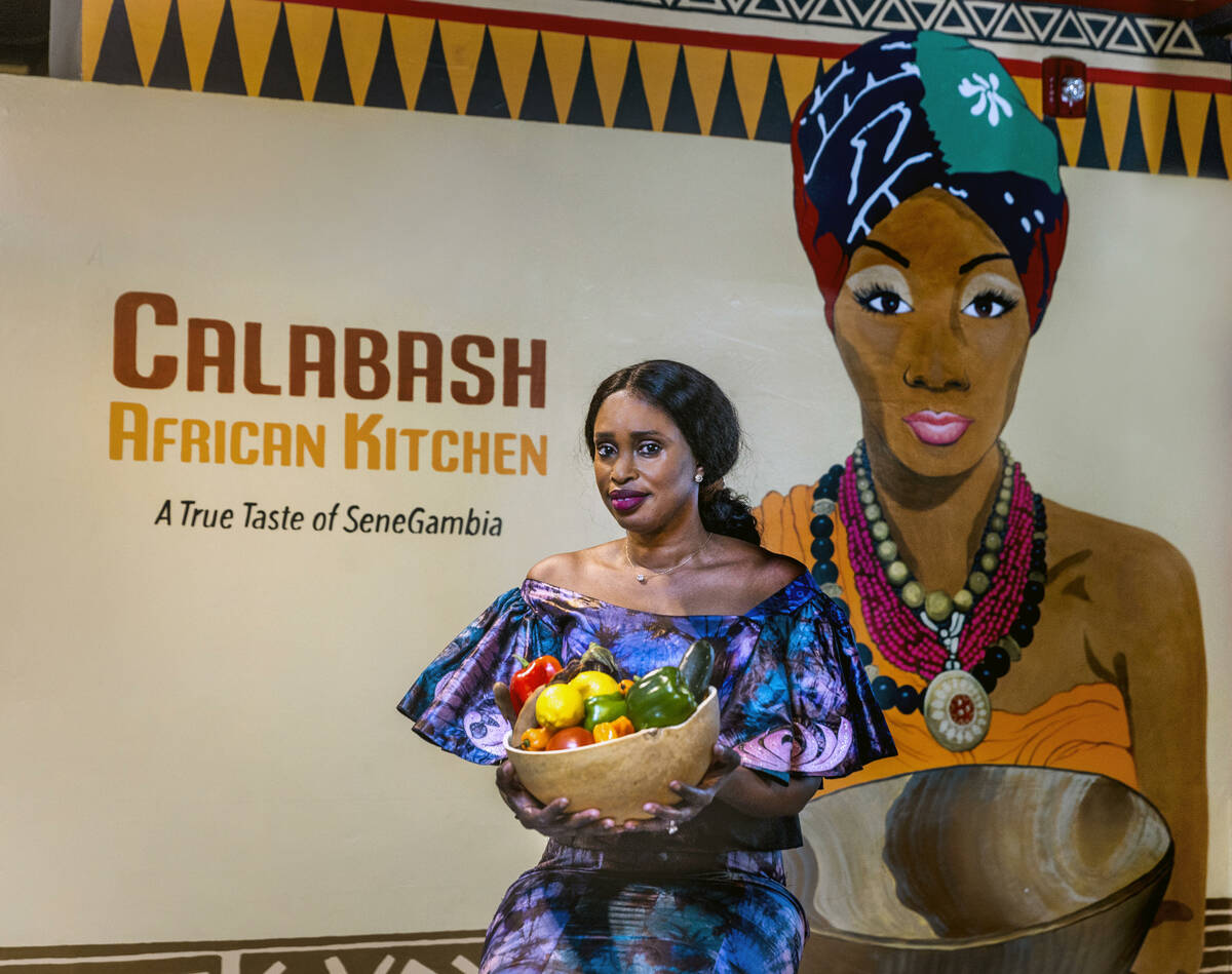 Calabash African Kitchen owner Oulay Ceesay Fisher, the only restaurant in Las Vegas serving Se ...
