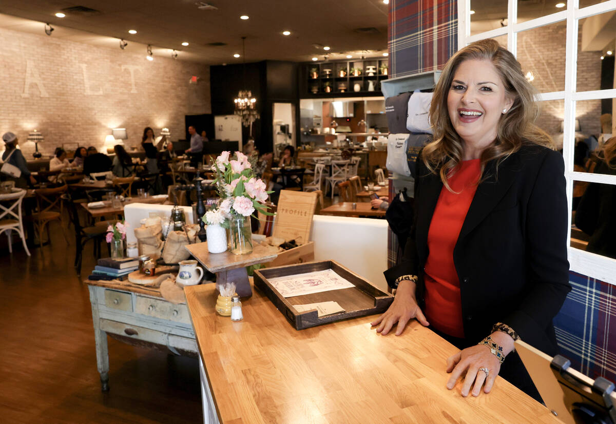 Elizabeth Blau, owner of Honey Salt, poses for a portrait at her restaurant in Las Vegas Wednes ...