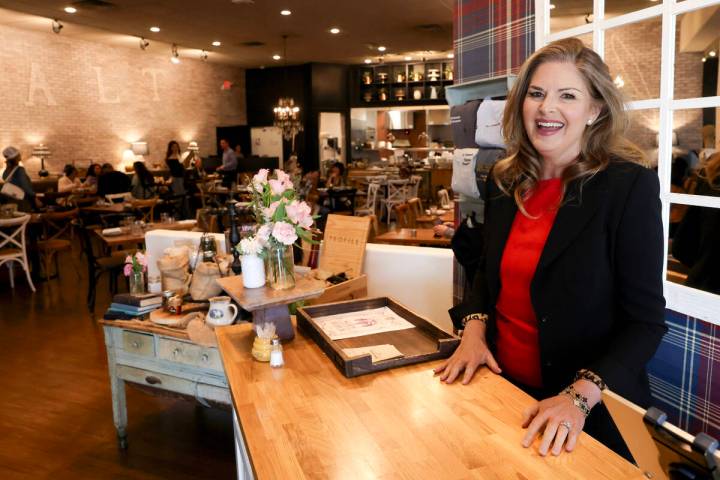 Elizabeth Blau, owner of Honey Salt, poses for a portrait at her restaurant in Las Vegas Wednes ...
