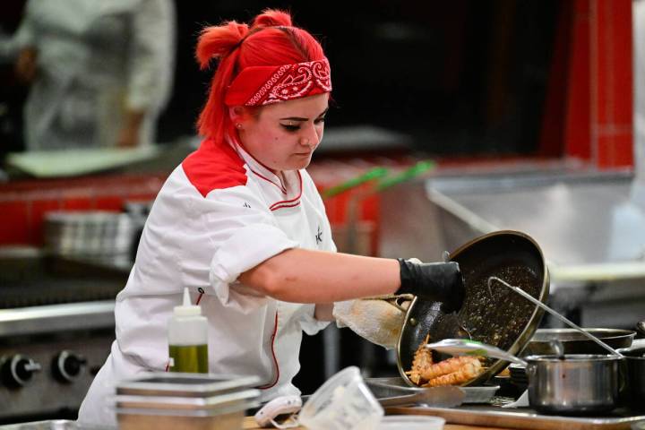 Ellie Parker prepares a dish in an episode from Season 24 of Hell's Kitchen. CR: FOX. 
 ...
