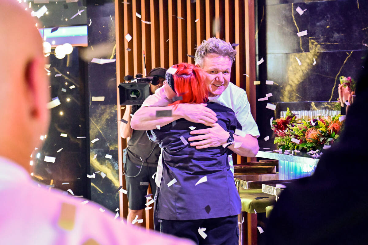 HELL'S KITCHEN: L-R: Winner Ellie with Gordon Ramsay in the "Last State Standing Is . ...