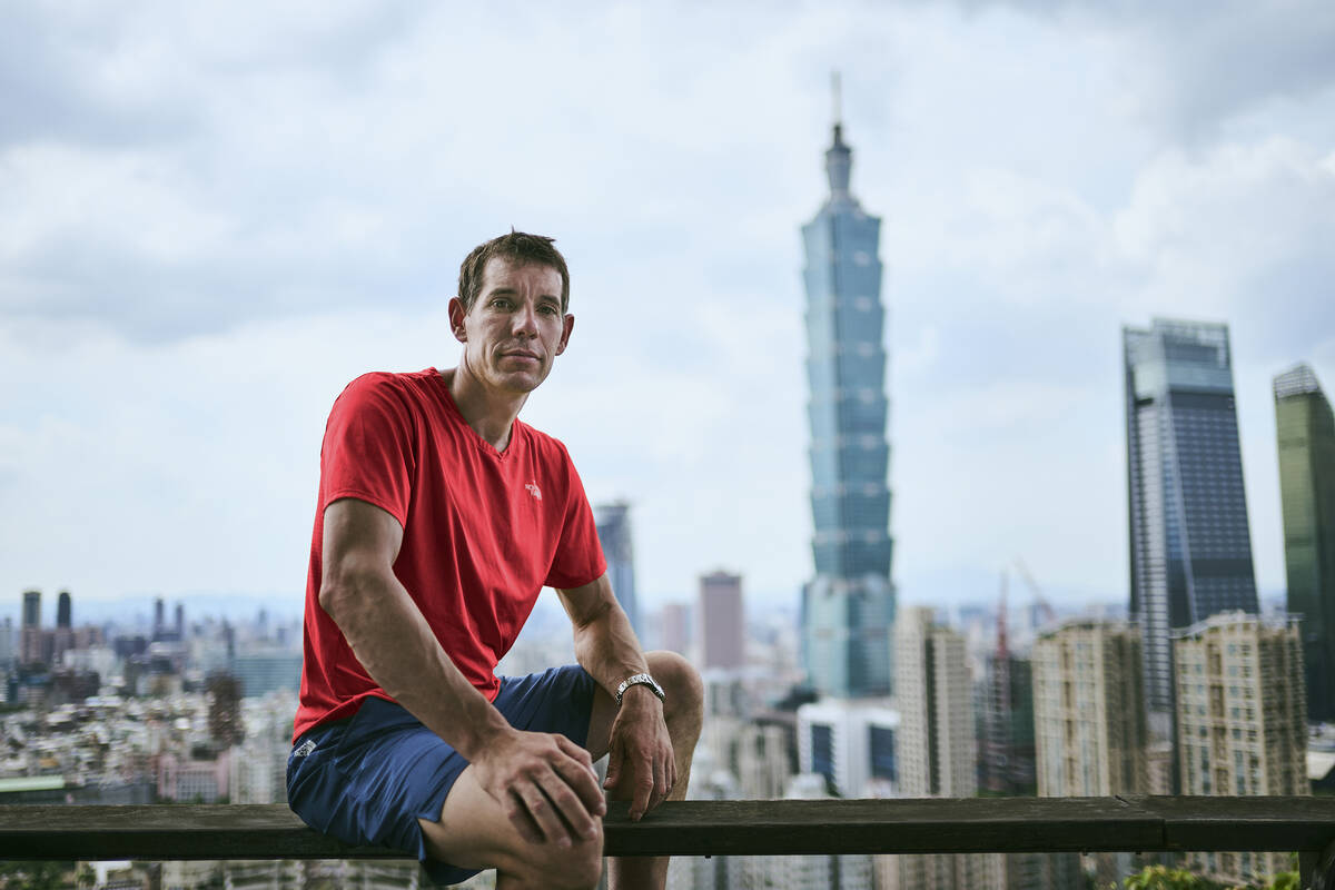 Portrait of Alex Honnold in Taipei, Taiwan. (Corey Rich for Netflix)