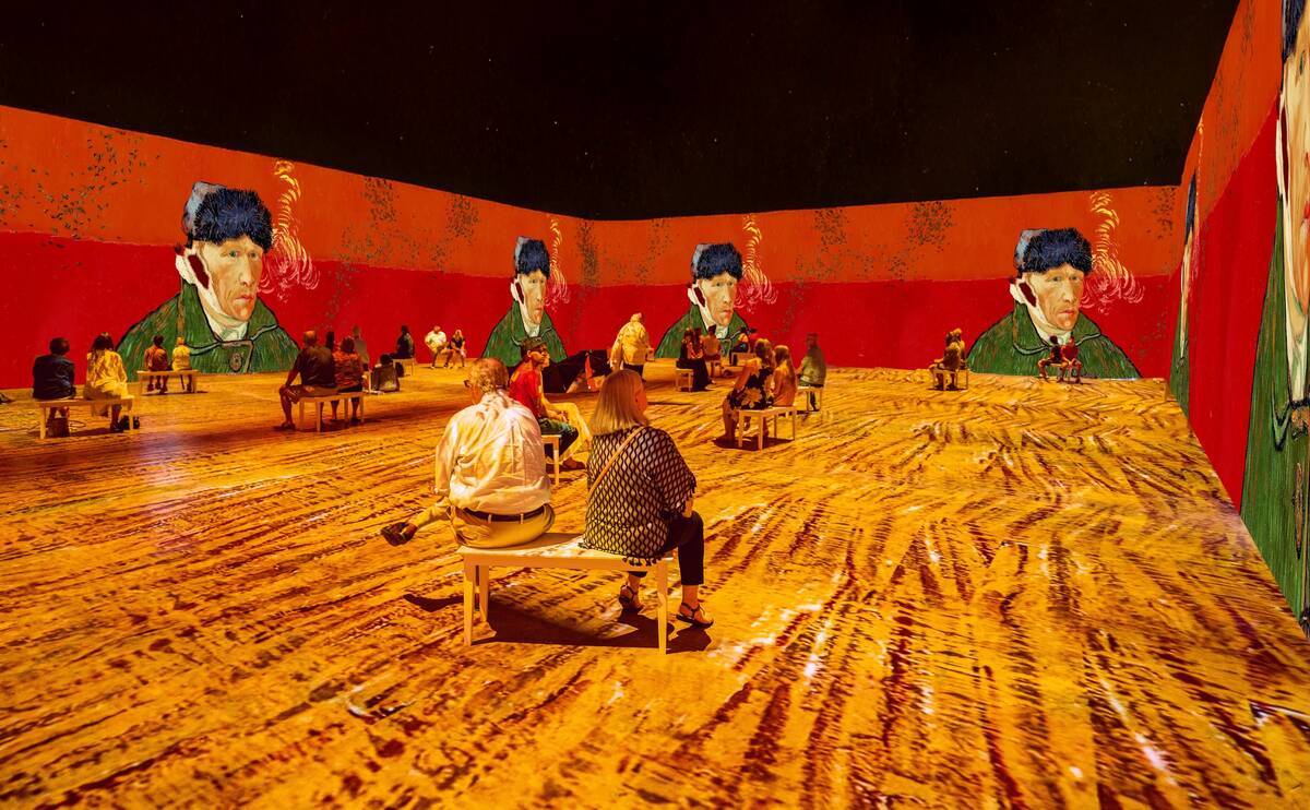 A scene from “The New Immersive Van Gogh: The Next Chapter,” at The Shops at Crystals. (Lig ...