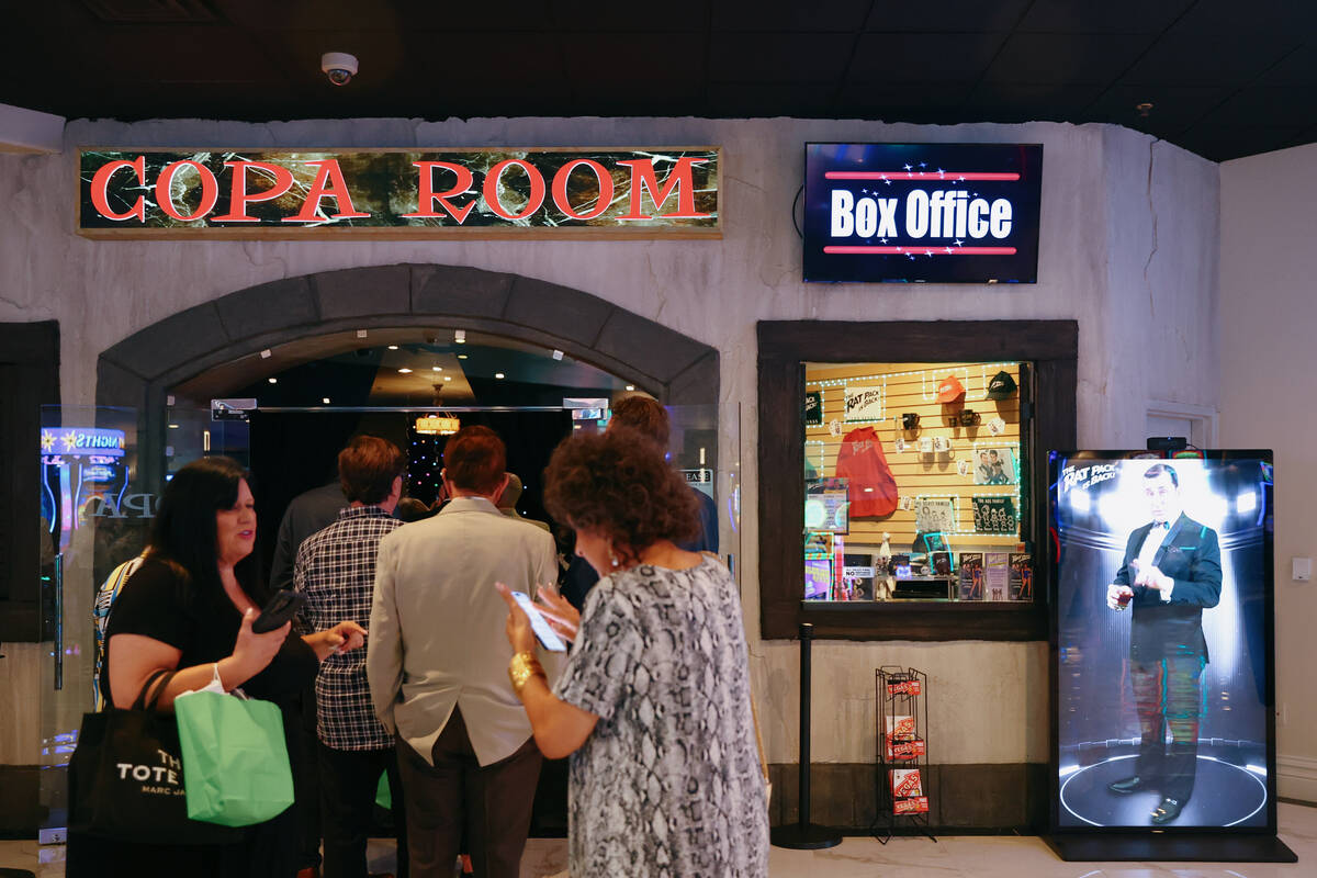 Guests line up to enter the Copa Room before The Rat Pack is Back’s 25th anniversary sho ...