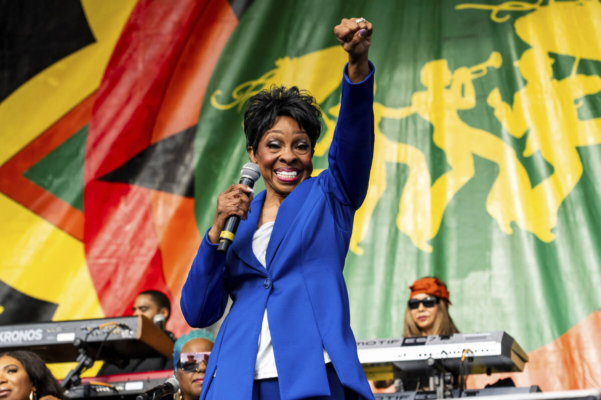 Gladys Knight performs during the first weekend of the New Orleans Jazz & Heritage Festival ...