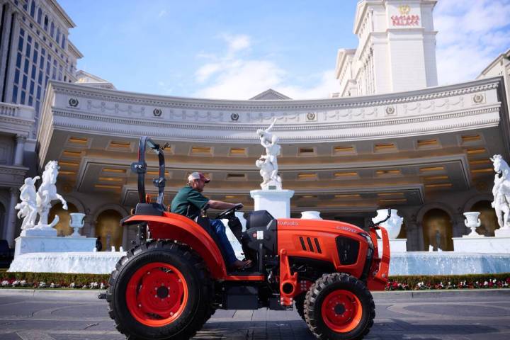 In a social-media clip posted Tuesday morning, Blake Shelton is shown driving a Kubota L3970 co ...