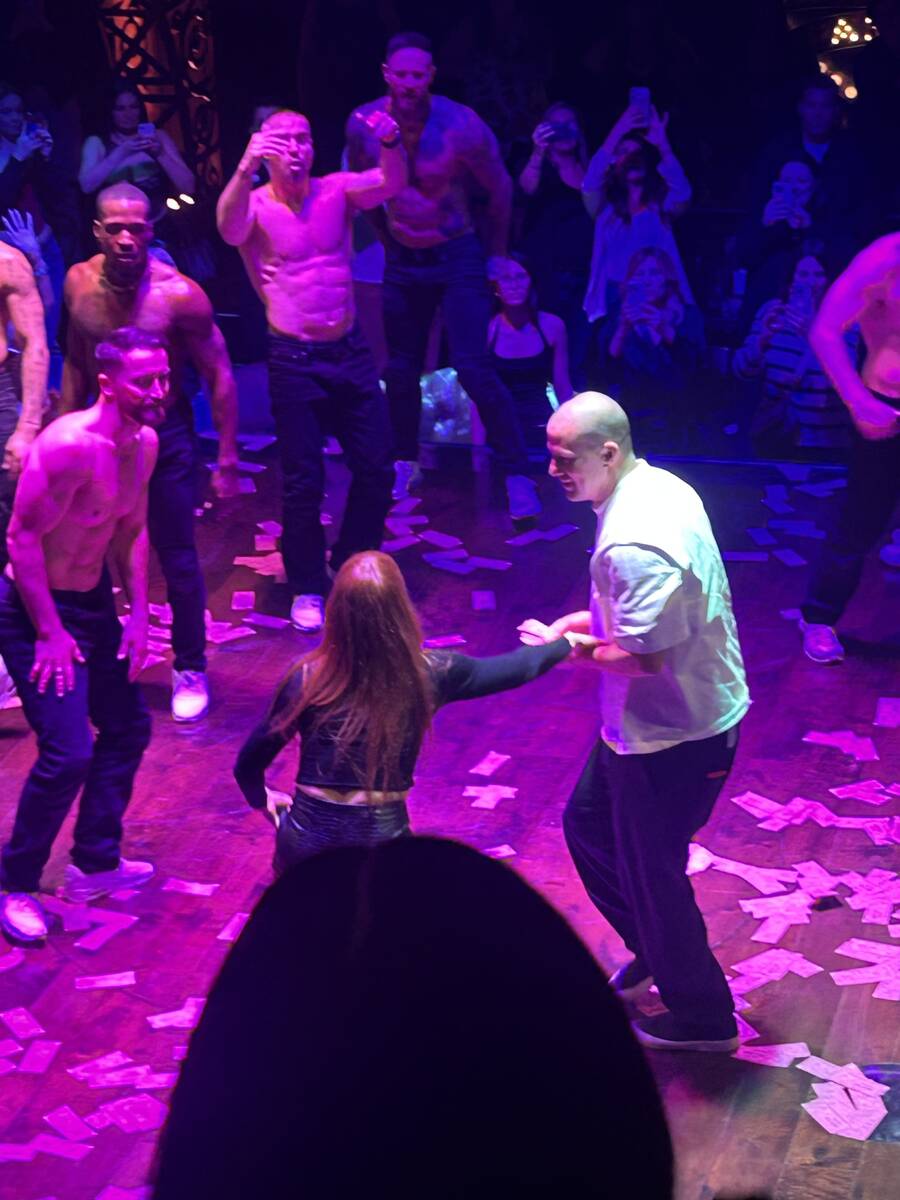Channing Tatum dances for a packed house at "Magic Mike Live" at the Sahara on Thursday, Jan. 2 ...