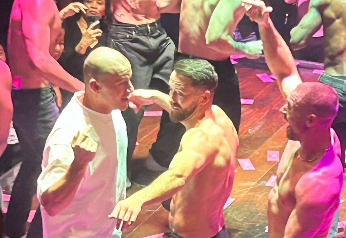 Channing Tatum and the cast of "Magic Mike Live" groove it up for a packed house at the Sahara ...