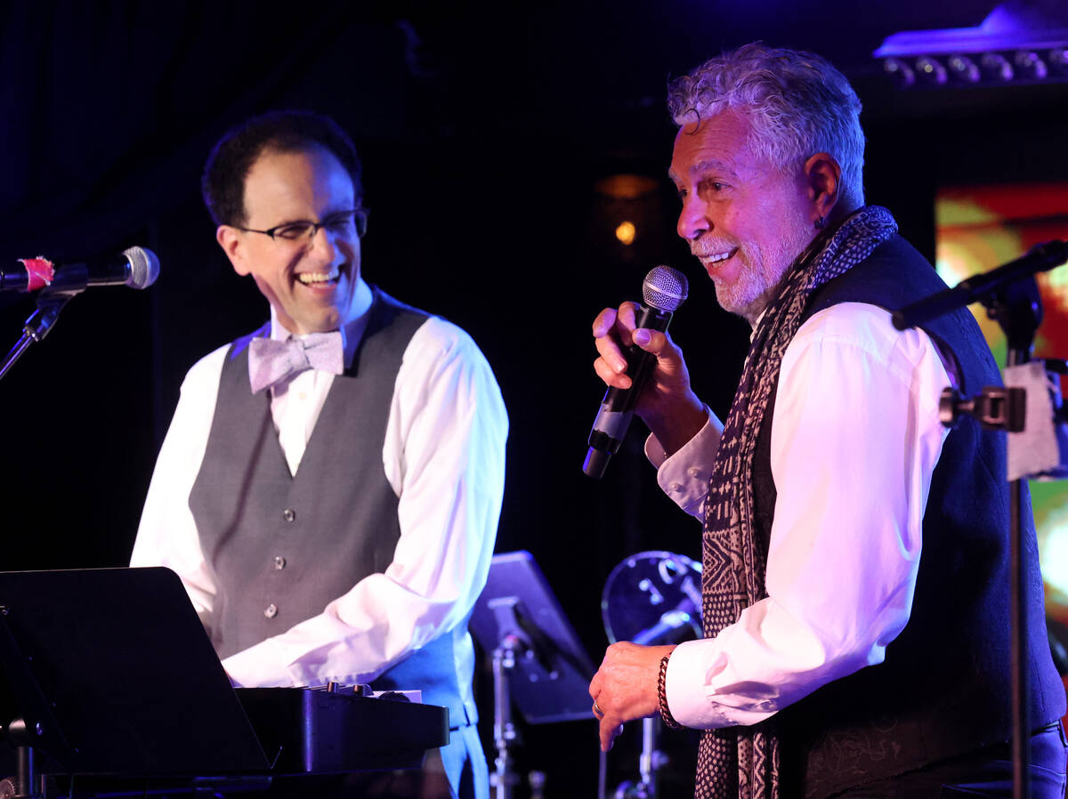 Clint Holmes entertains the crowd during the annual John Katsilometes birthday party fundraiser ...