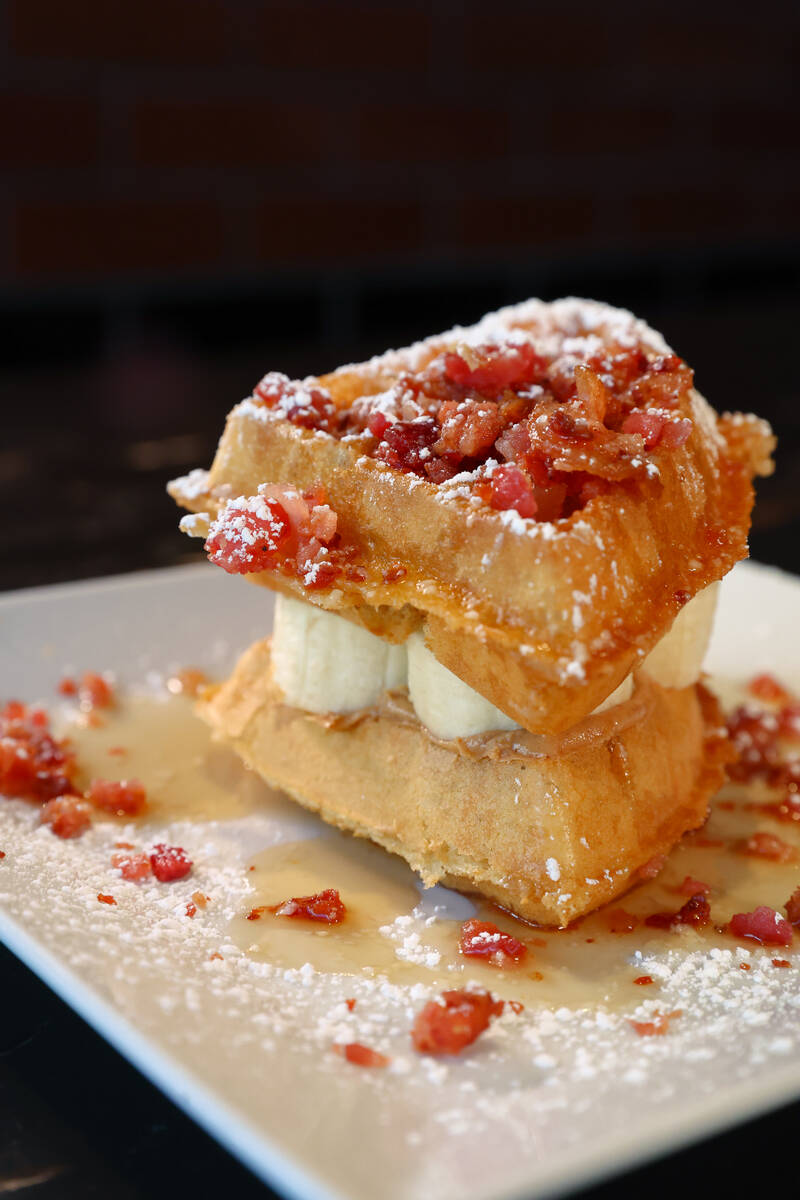 Guy’s Peanut Butter, Bacon and Banana Waffle on Friday, Dec. 5, 2025 at Guy Fieri's ...