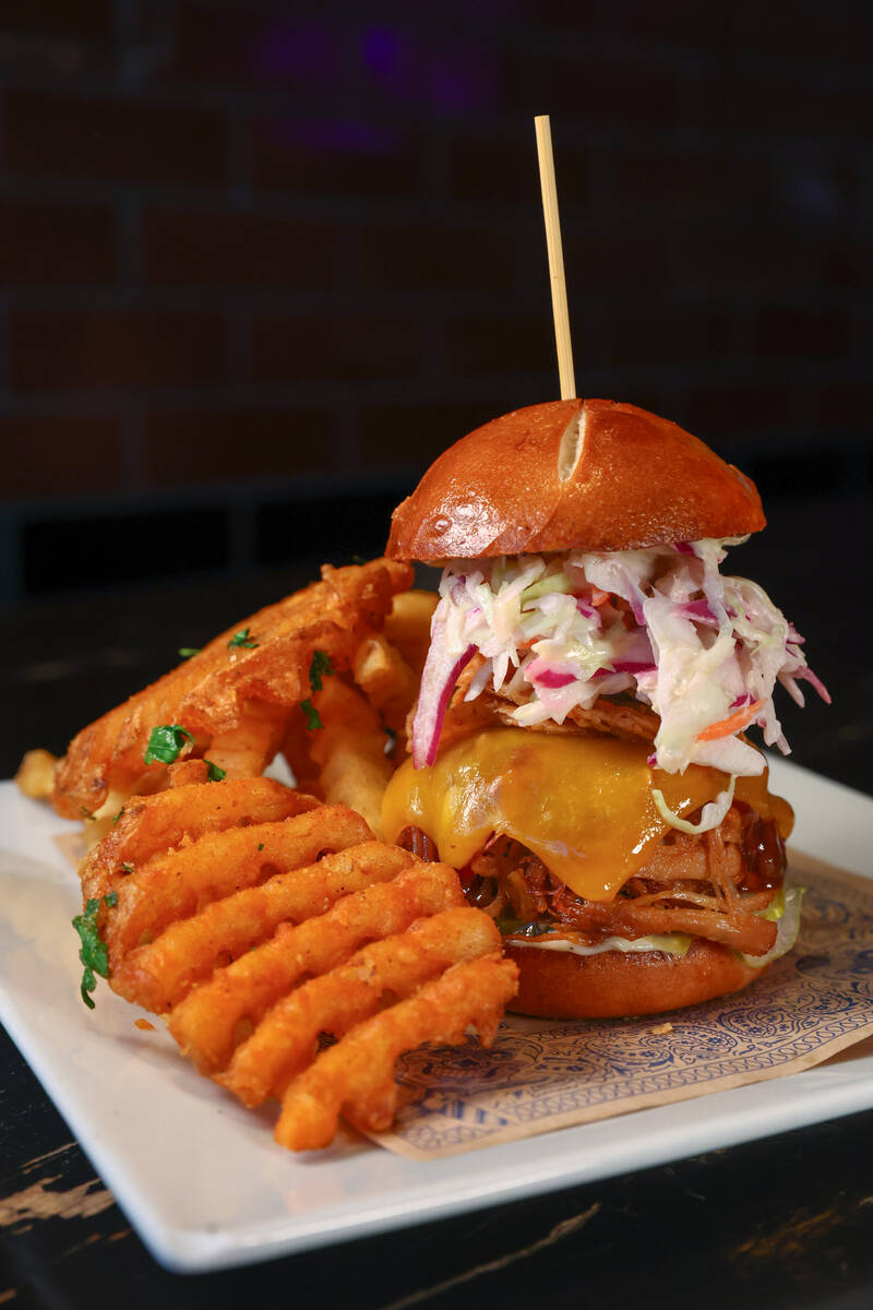 The Motley Que Pulled Pork Slider on Friday, Dec. 5, 2025 at Guy Fieri's Vegas Kitchen &am ...