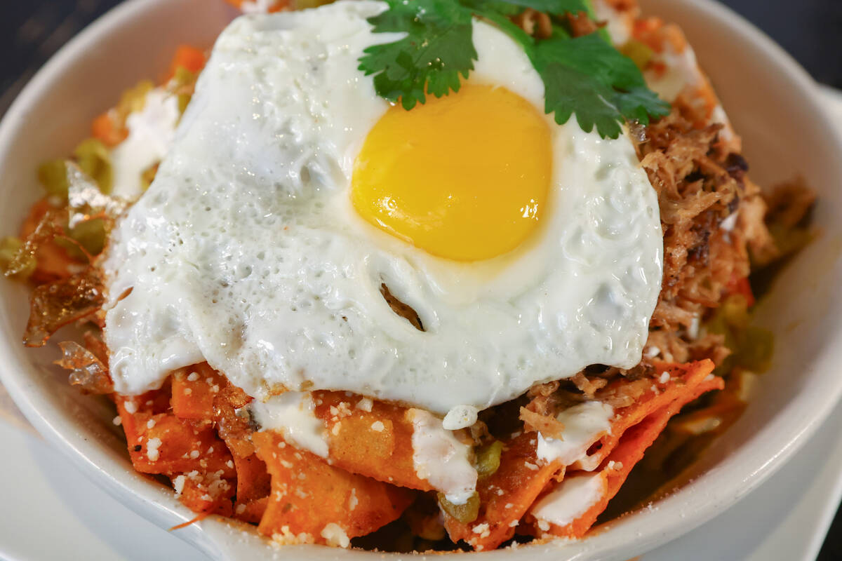 Motley Que Chilaquiles on Friday, Dec. 5, 2025 at Guy Fieri's Vegas Kitchen & Bar in T ...