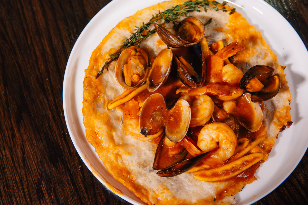 Cavetelli Al Frutti Di Mare Al Forno Milano is served at Milano in Town Square Friday, Jan. 30, ...