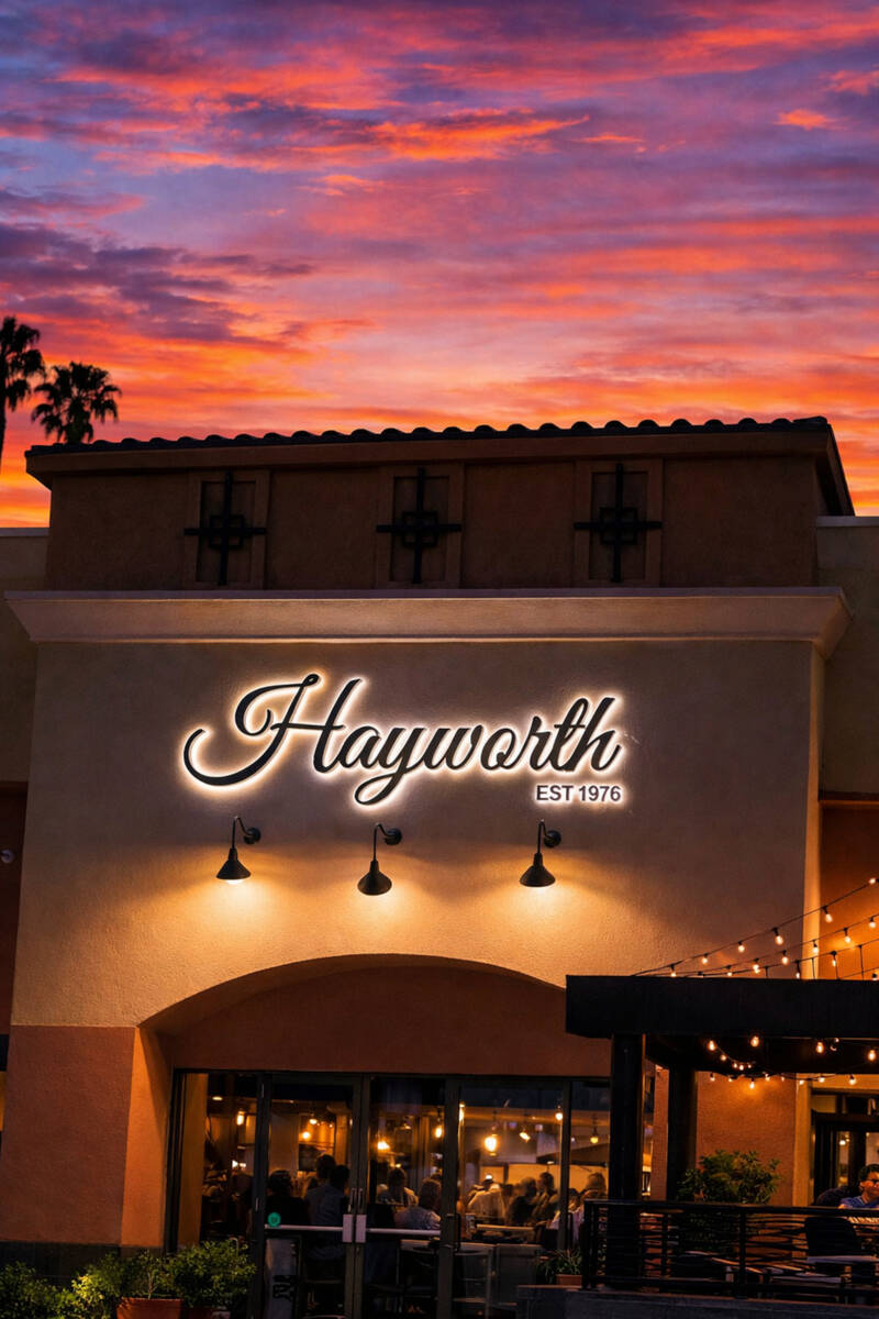 The exterior of Hayworth, a restaurant scheduled to open in late February 2026 in Henderson in ...