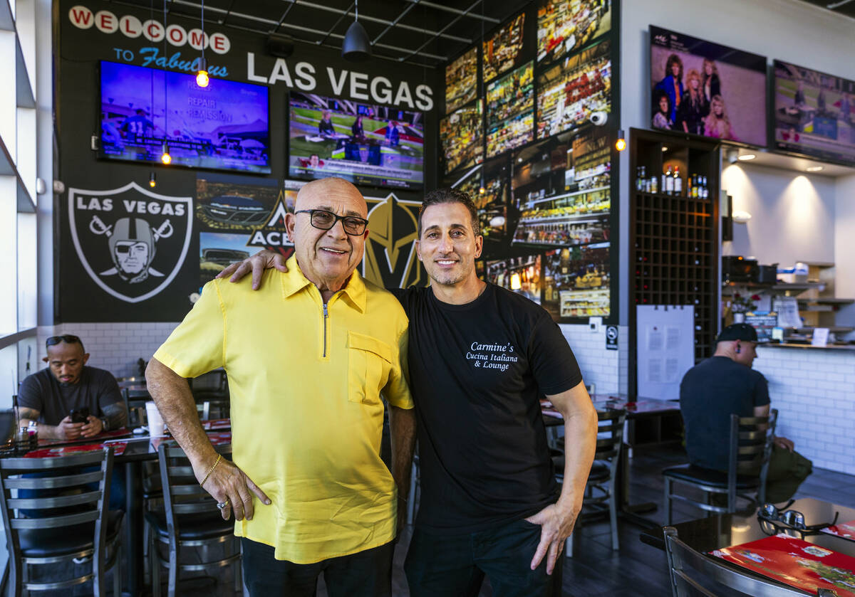 Carmine Vento, left, and son John Vento, of Carmine's Pizza Kitchen, which is celebrating its 5 ...