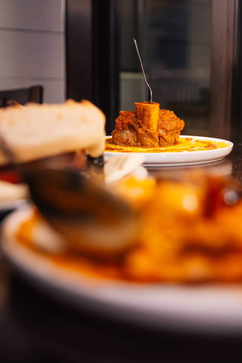 Risotto all Milanese is served at Milano in Town Square Friday, Jan. 30, 2026, in Las Vegas. (M ...