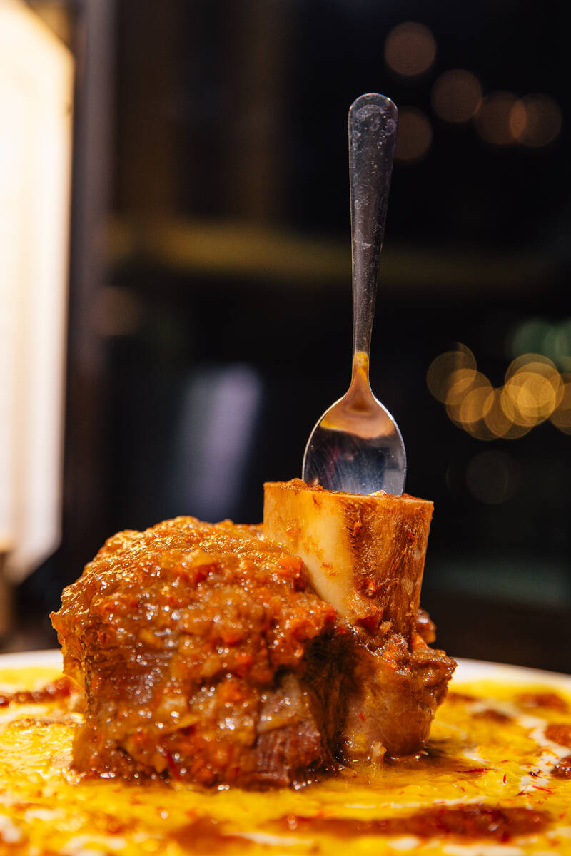 Risotto all Milanese is served at Milano in Town Square Friday, Jan. 30, 2026, in Las Vegas. (M ...