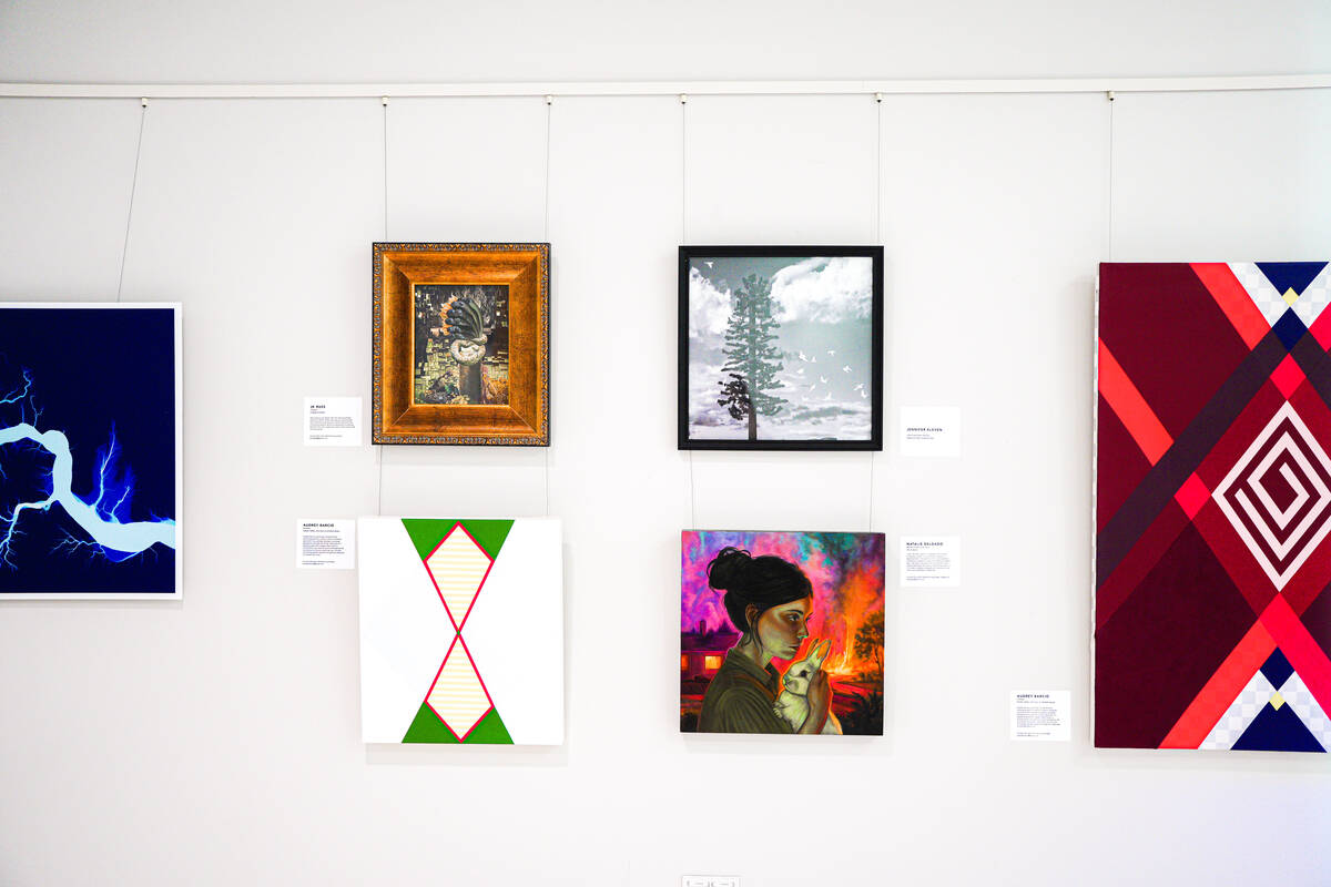 Artworks on display for "Lure of the Land." (Courtesy)