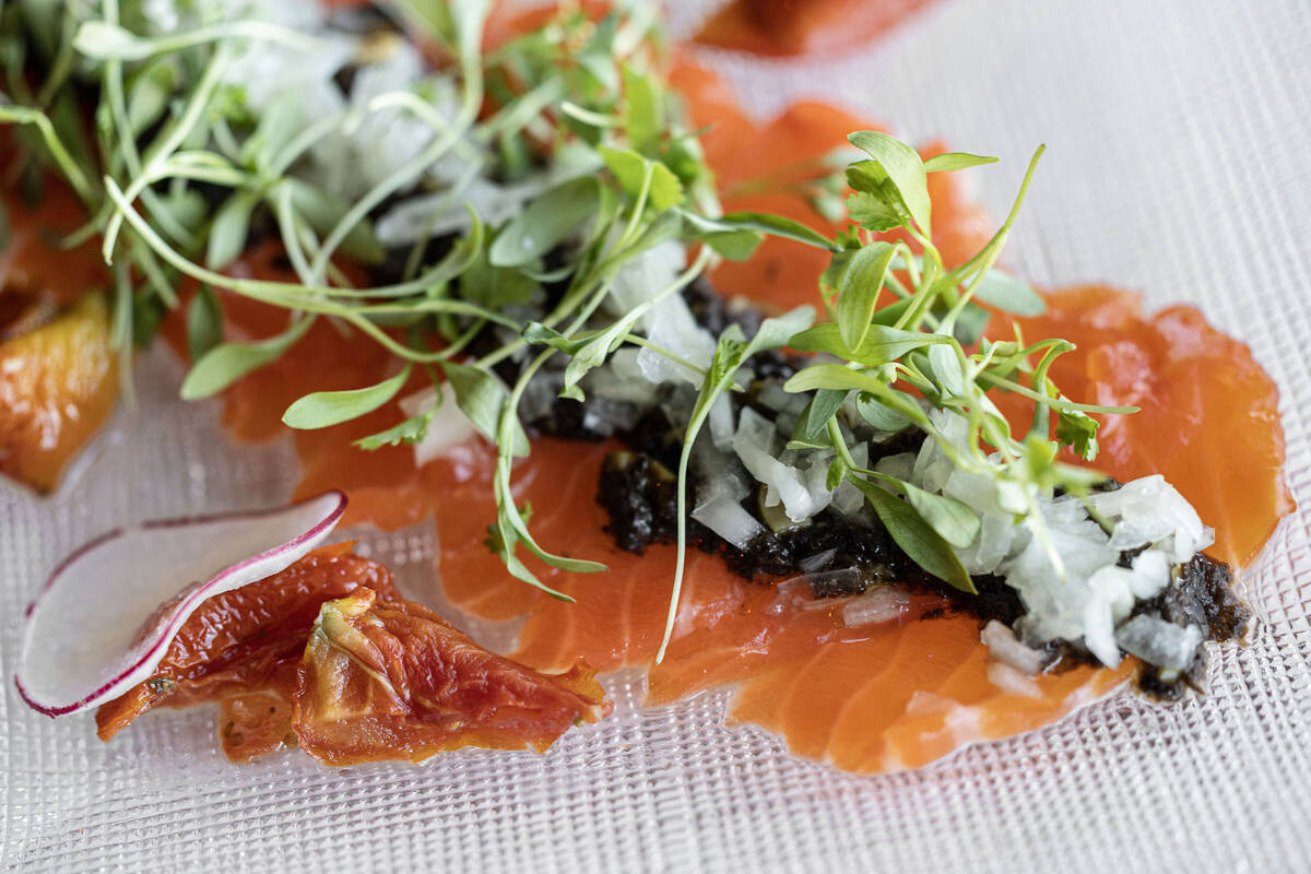 Ocean trout is photographed at Gastropub Nisei Wednesday, Oct. 29, 2025 in Las Vegas. (Benjamin ...