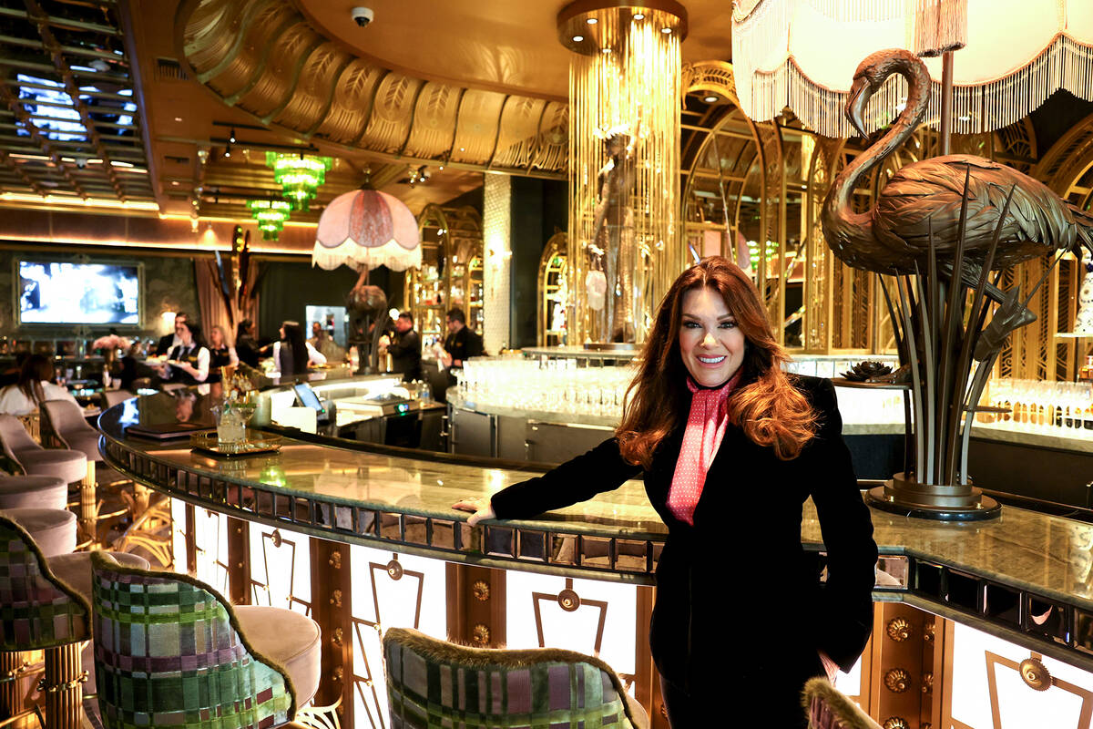 Reality TV star Lisa Vanderpump poses at her latest restaurant, Pinky’s by Vanderpump, a ...