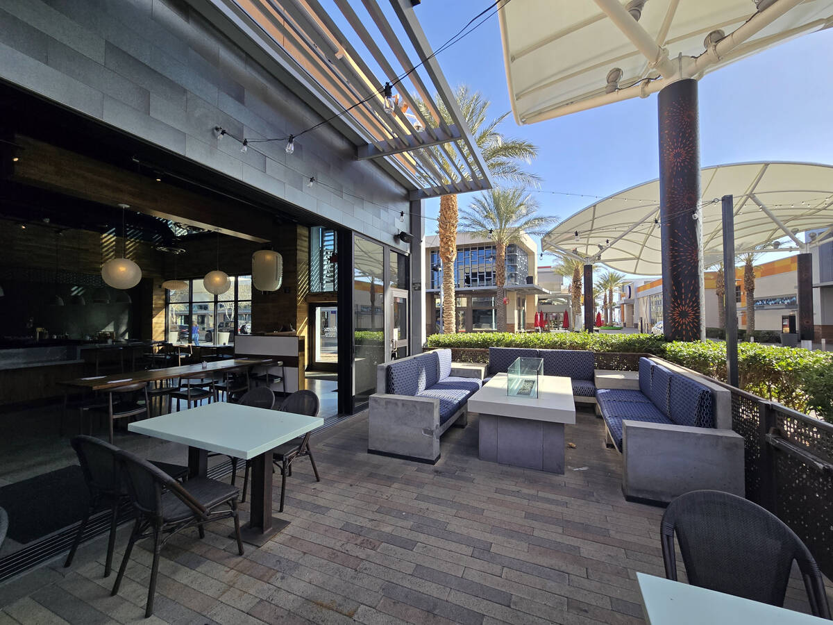 The terrace of the new Marufuku Ramen in Downtown Summerlin, on Feb. 3, 2026. (Marufuku Ramen)