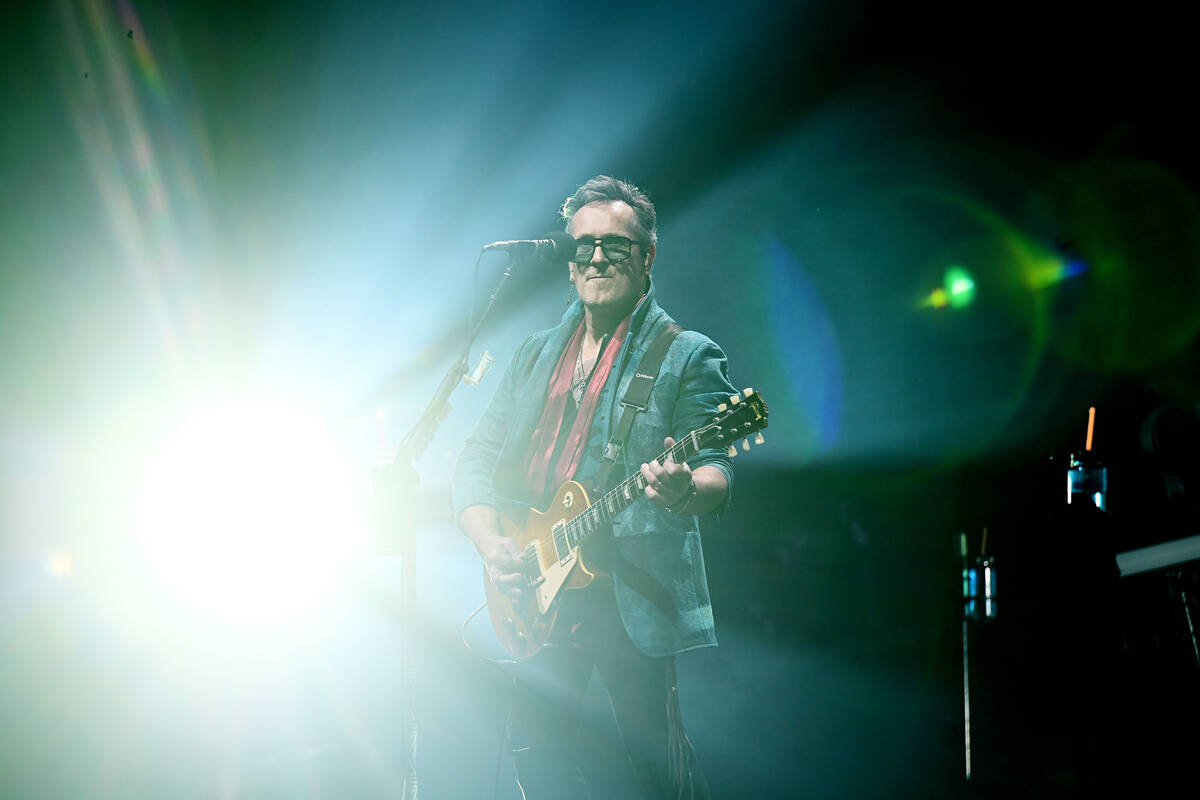 LAS VEGAS, NEVADA - FEBRUARY 03: Guitarist Vivian Campbell of Def Leppard performs at The Colo ...