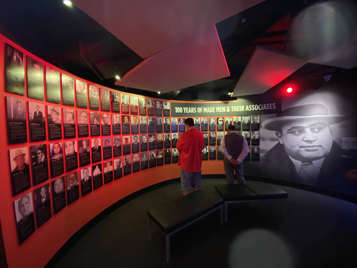 Visitors view one of the many displays at The Mob Museum on Kefauver Day, an annual free admiss ...