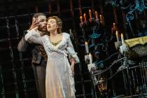 Isaiah Bailey as The Phantom and Jordan Lee Gilbert as Christine Daaé in "The Phantom of the O ...