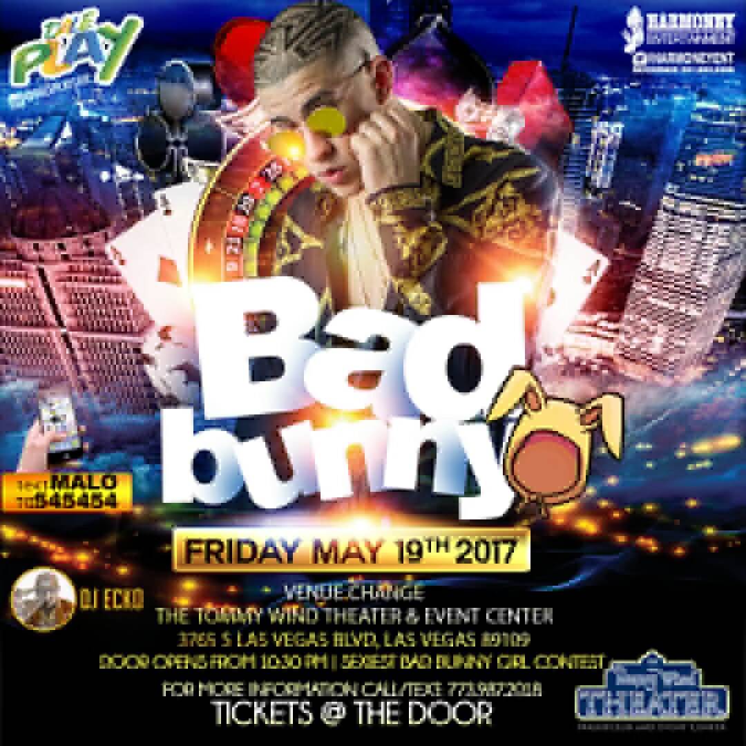 Shown is a flyer for Bad Bunny's 2017 show at Tommy Wind Theater. (Tommy Riccardo Sr.)