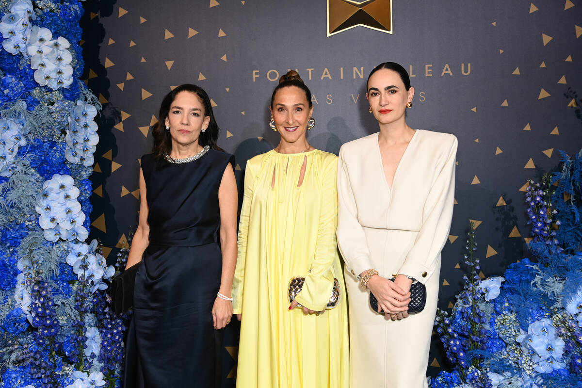 From left: Bertha González Nieves, chef Gabriela Cámara and Frida Escobedo attend the opening ...