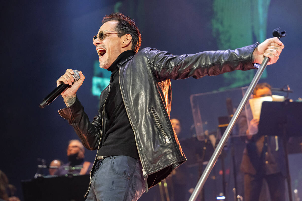 Marc Anthony performs Friday, Feb. 24, 2023, at Allstate Arena in Rosemont, Ill. (Photo by Rob ...