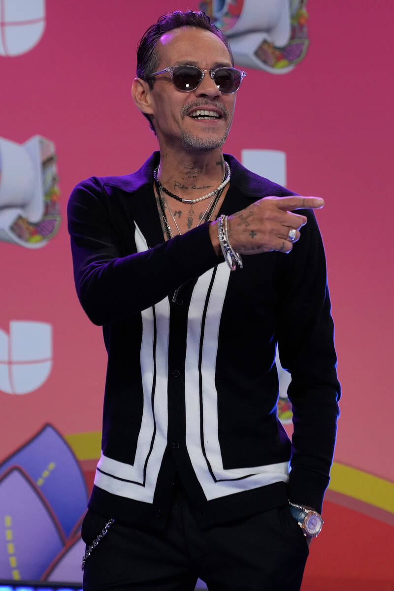 Marc Anthony poses for photos on the red carpet before the start of the Juventud Awards 2025 in ...