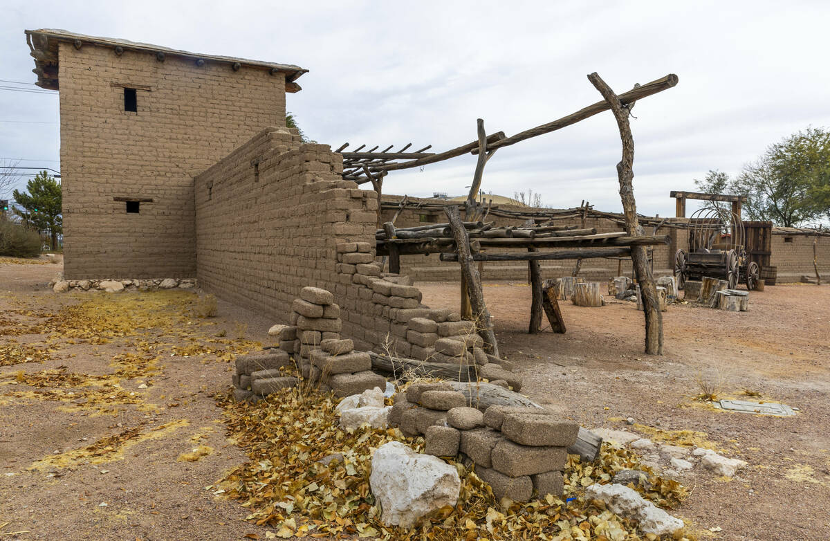 The wall and interior of the Old Mormon Fort on Thursday, Dec. 12, 2024, in Las Vegas. (L.E. Ba ...