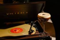 An espresso martini from Nocturno, a stylish cocktail lounge that opened in late spring 2025 in ...