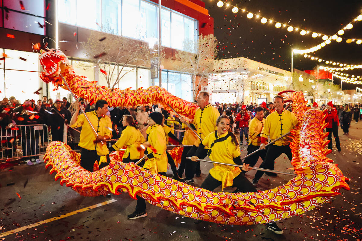 The annual Chinese Lunar New Year parade takes place at Downtown Summerlin on Friday, Feb. 9, 2 ...