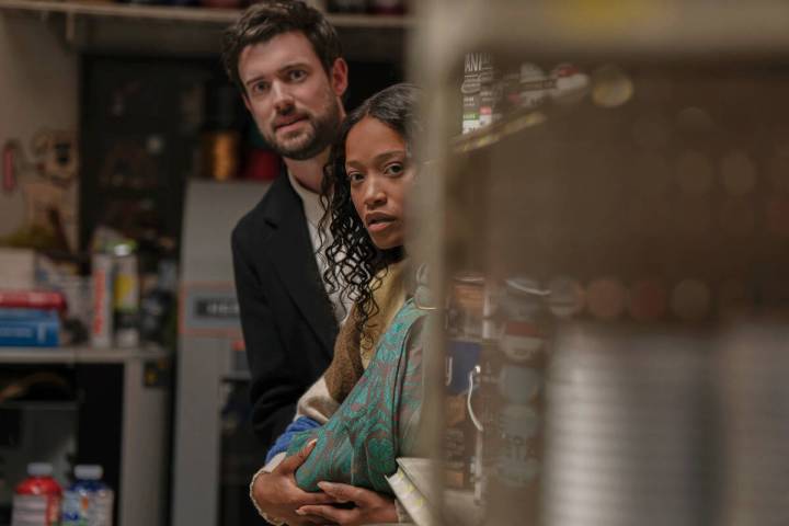 This image released by Peacock shows Jack Whitehall, left, and Keke Palmer in a scene from &quo ...