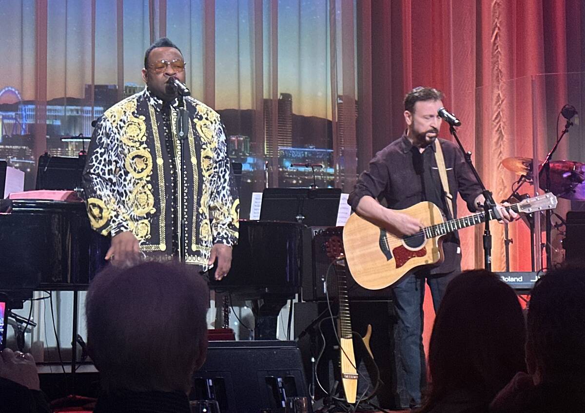 Lannie Counts, left, and Dennis Blair are shown at The Composers Showcase at Myron's at the Smi ...