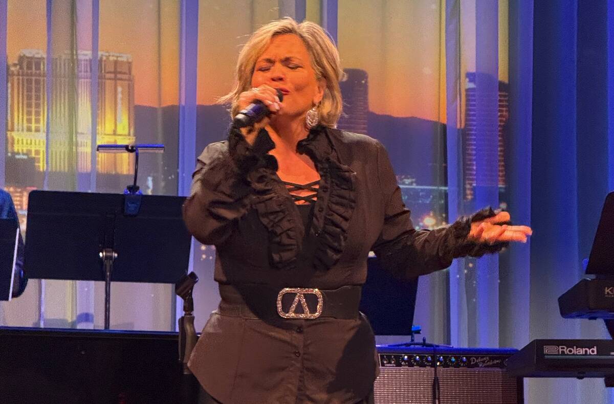 Elisa Fiorillo is shown at The Composers Showcase of Las Vegas at Myron's on Wednesday, May 7, ...