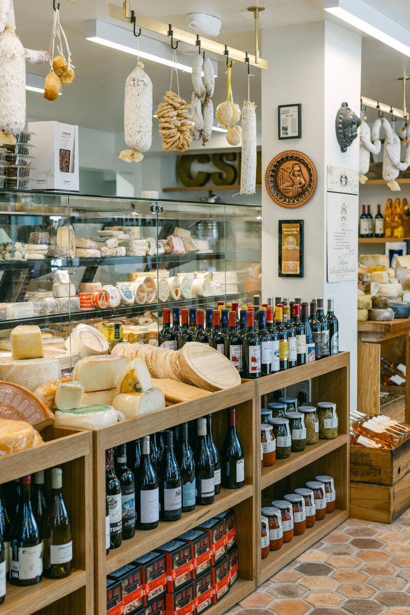Wine and cheese from The Cheese Store of Beverly Hills, which is opening a pop up in late Febru ...