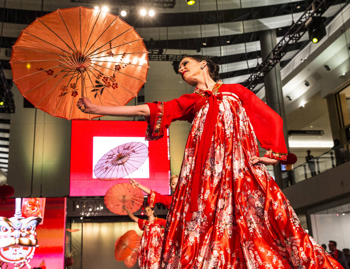 Performers begin the evening with a traditional Chinese dance during the Chinese New Year in th ...
